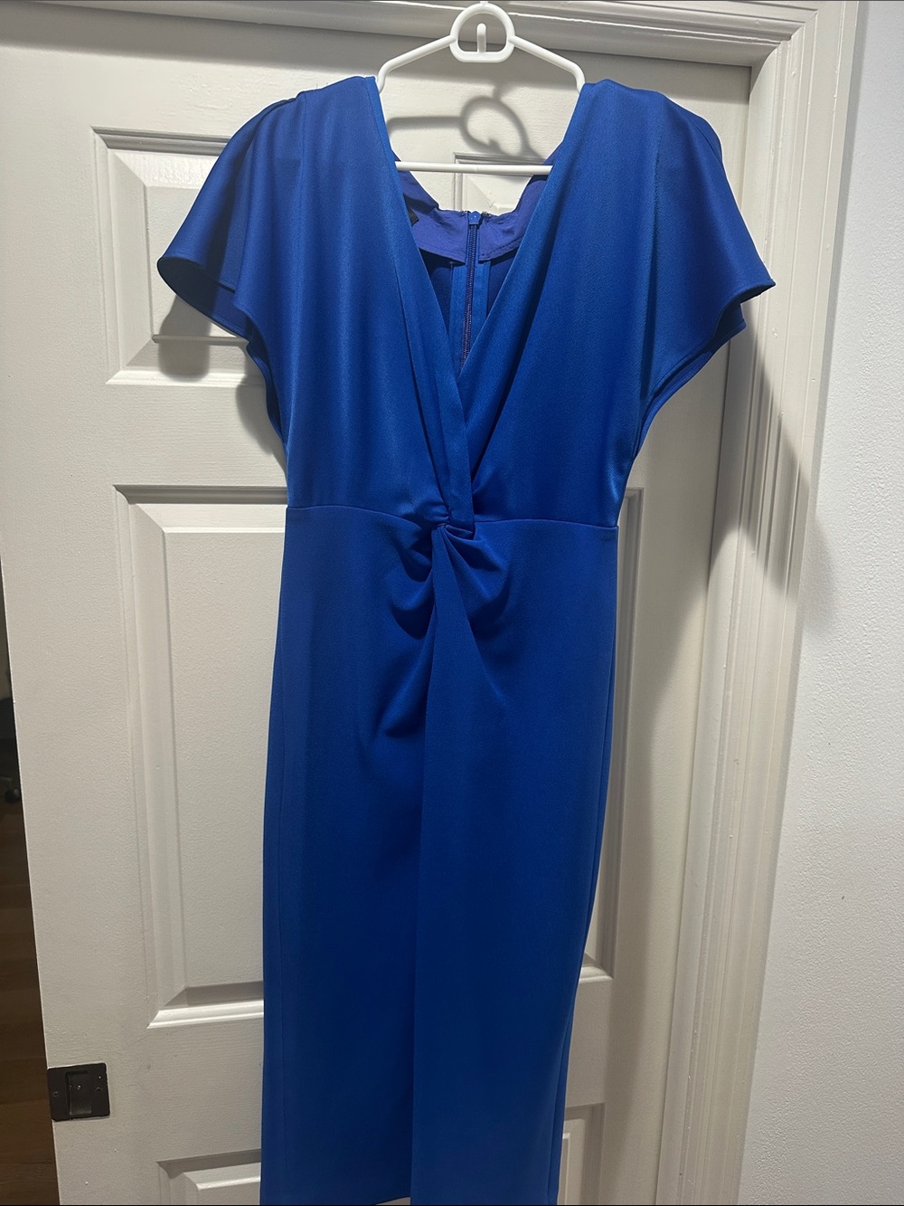 Ted Baker Cobalt Blue Twist-Front Midi Dress (2)